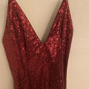 Sequin Open Back Cocktail Dress
